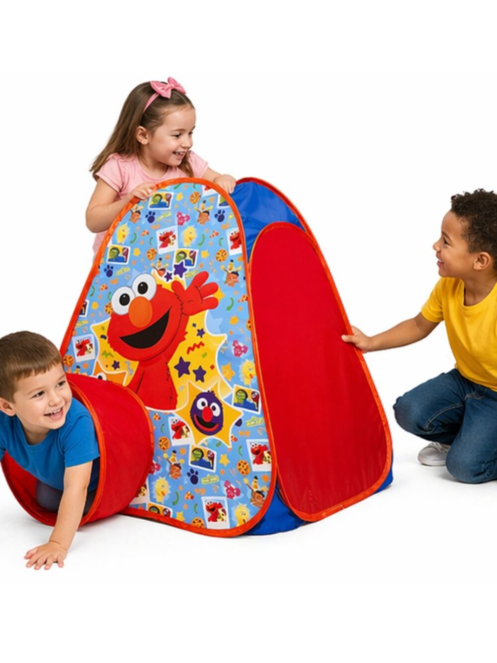 Sesame Street Elmo Clubhouse Pop-Up Kids Play Tent with Crawl Tunnel